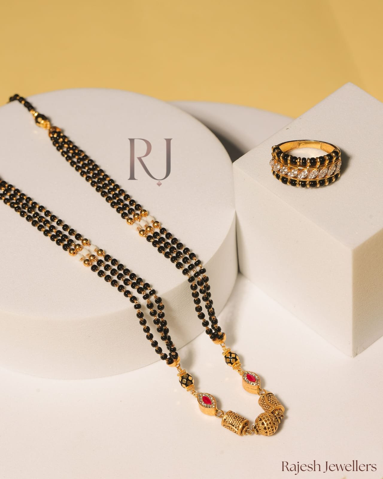 Mangalsutra necklace and ring